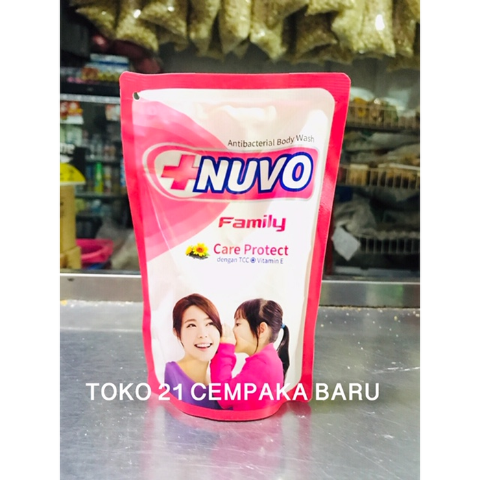 Nuvo Sabun Cair Care Protect Refill 250 ml | PINK Sabun Cair Nuvo Murah 250ml