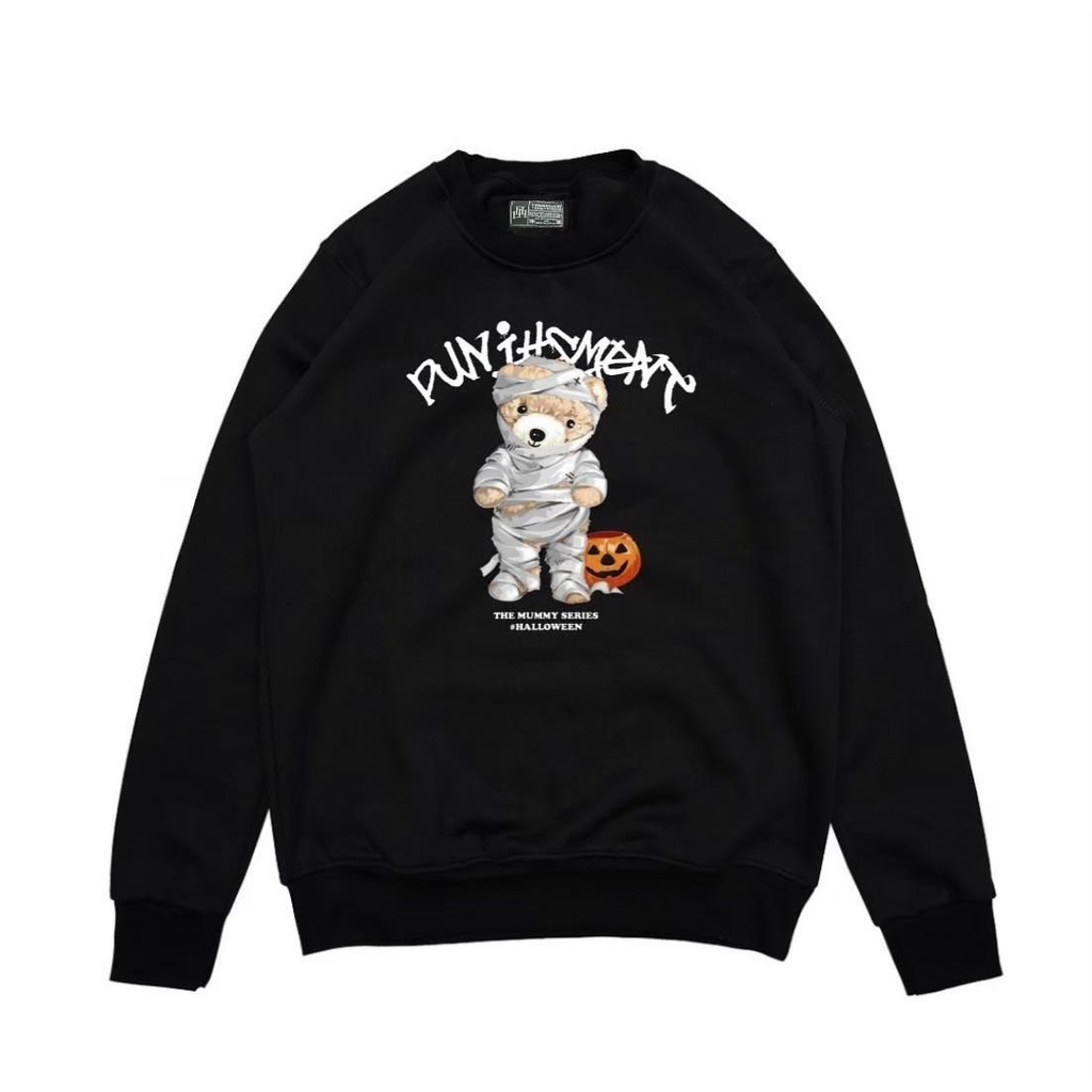 Sweater Crewneck Pria Mummy Bear Sweatshirt CN Premium Quality