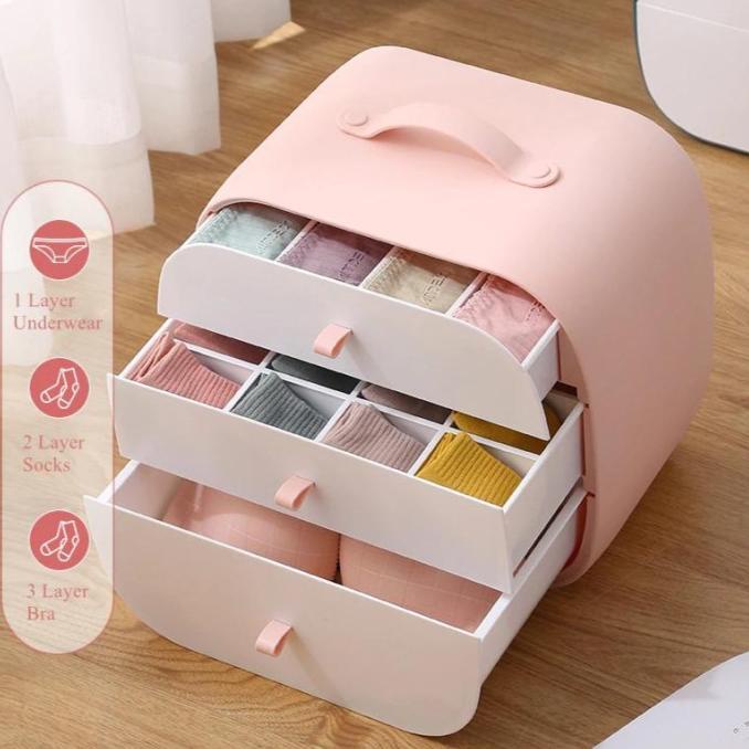Underwear Storage Box Rak Laci Penyimpanan Pakaian Dalam