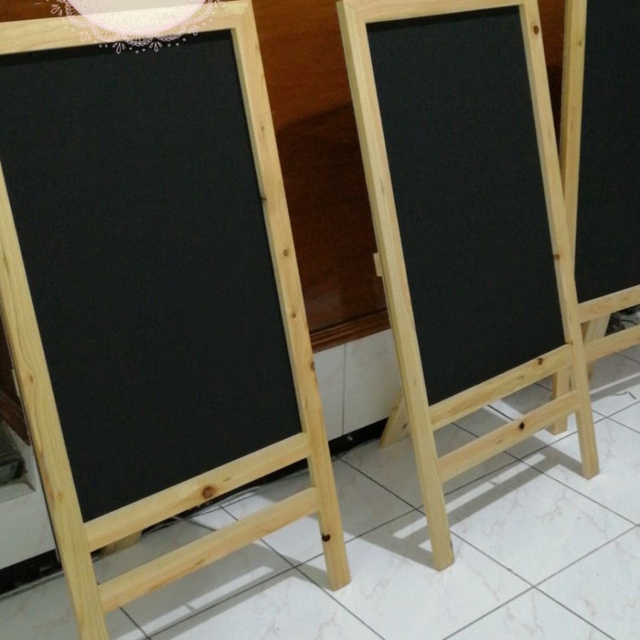 

Papan Menu Kafe Warkop Resto Jati Belanda Chalkboard Papan Tulis kapur Belajar Anak blackboard 60x100