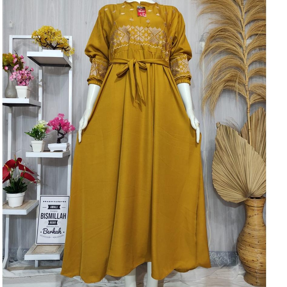 DZIFA DRESS GAMIS BORDIR PREMIUM REALPICT ITYCREPE KUALITAS TERBAIK [MT.14Jl22ĸ]