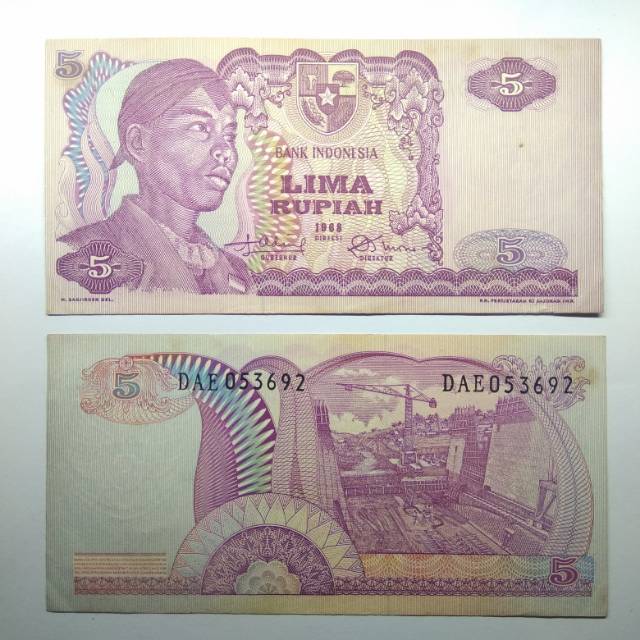 Uang Lama 5 Rupiah Sudirman 1968