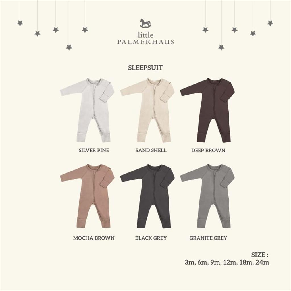 [NEW COLORS] LITTLE PALMERHAUS 1pcs Sleepsuit Panjang Zipper Sleepwear ( Piyama Bayi )