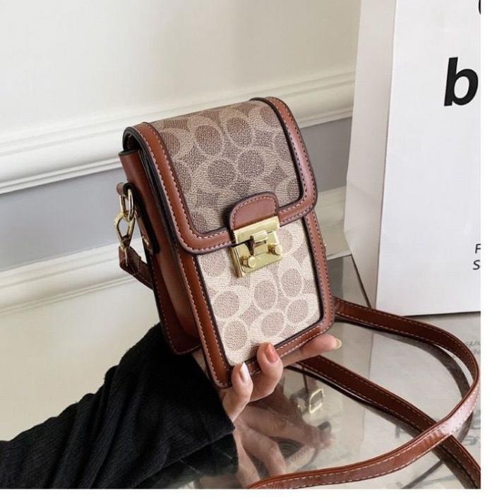 Terbaik.. TAS HPO COC WANITA IMPORT SLING HP SELEMPANG HP BANYAK RUANG TALI KULIT PANJANG YERBARU TE