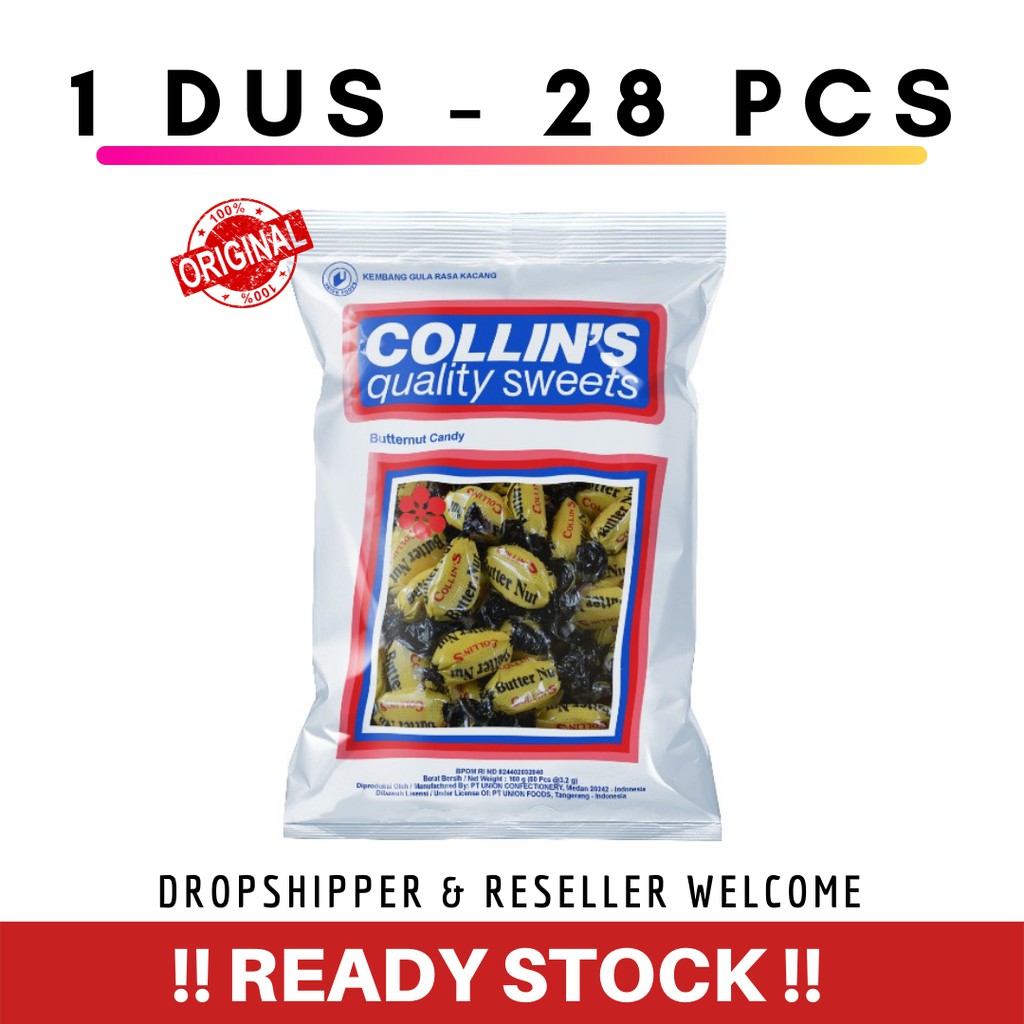 

Permen Kacang Butternut Collins Jadul 50 Butir/160 Gram (1 Dus)