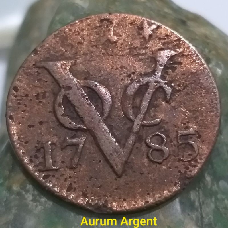 SVOC.12-- 1 PC KOIN TEMBAGA KUNO ASLI DOIT VOC TH 1785. --- COPPER COIN ---