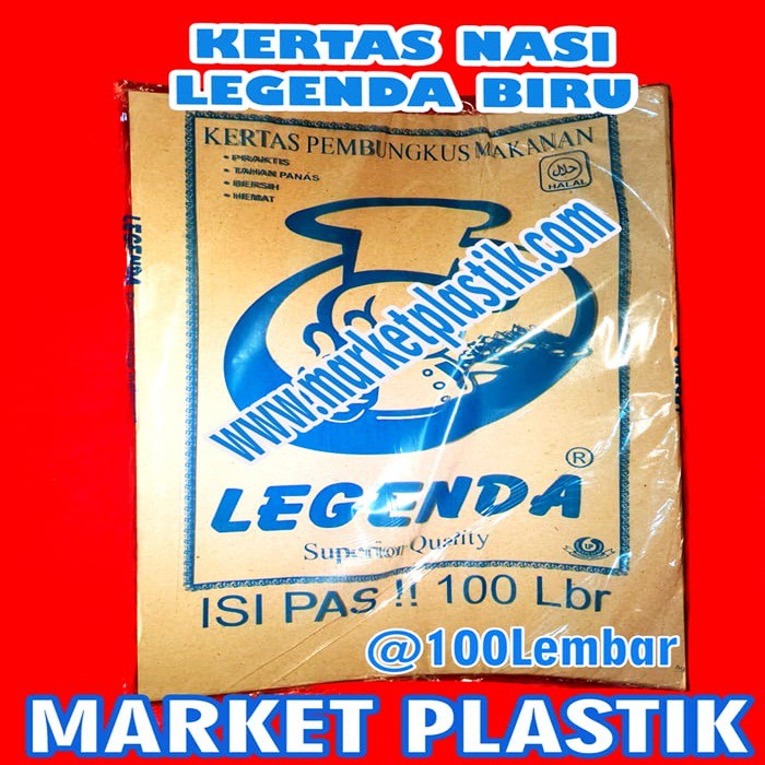 

Kertas Nasi Legenda Biru/Kertas Pembungkus Nasi 100Lembar