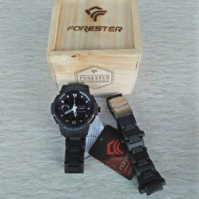 JAM TANGAN DIGITAL ANALOG FORESTER JTF 1015 BLACK - JAM FORESTER