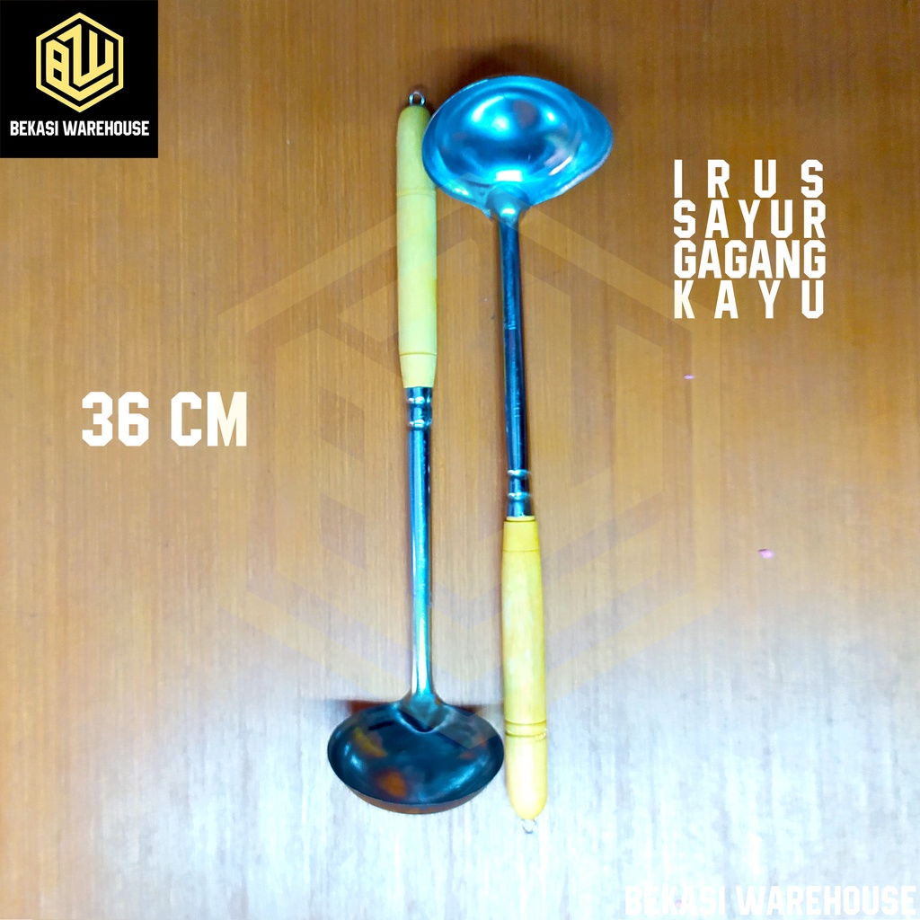SENDOK SAYUR / SENDOK SAYUR GAGANG KAYU / SENDOK IRUS / CENTONG MURAH BEKASI / IRUS MURAH / CENTONG 