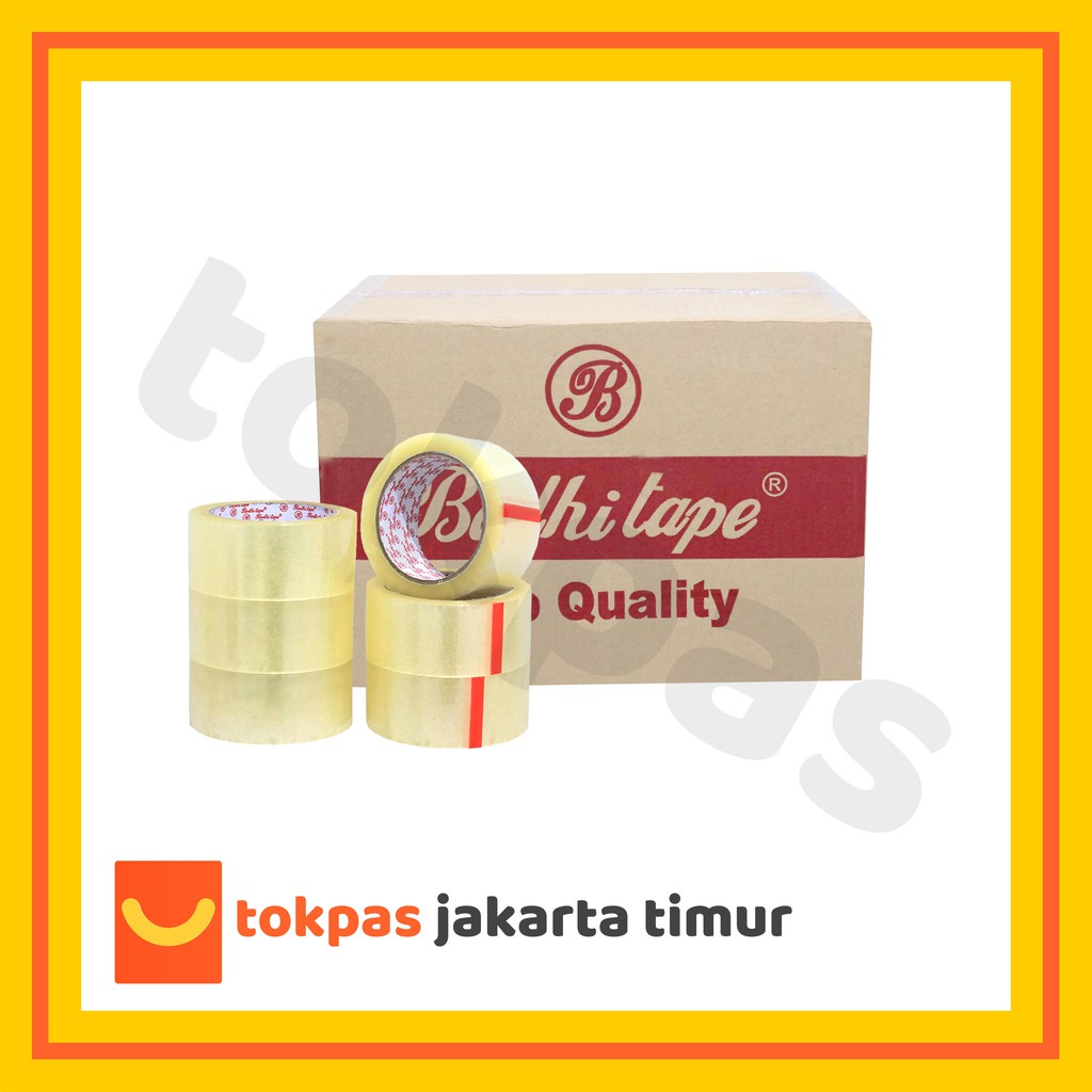 

[GOJEK/GRAB] 1 Karton Lakban Bening / Coklat Bodhi Tape 45 mm - 100 Yard Top Quality
