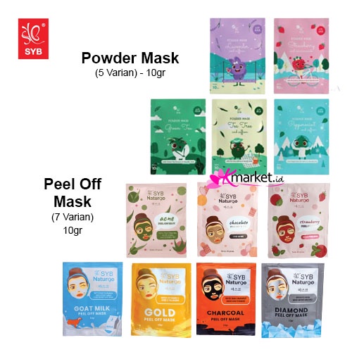 SYB Mask Sachet 10gr Naturgo Peel Off Mask | Powder Mask