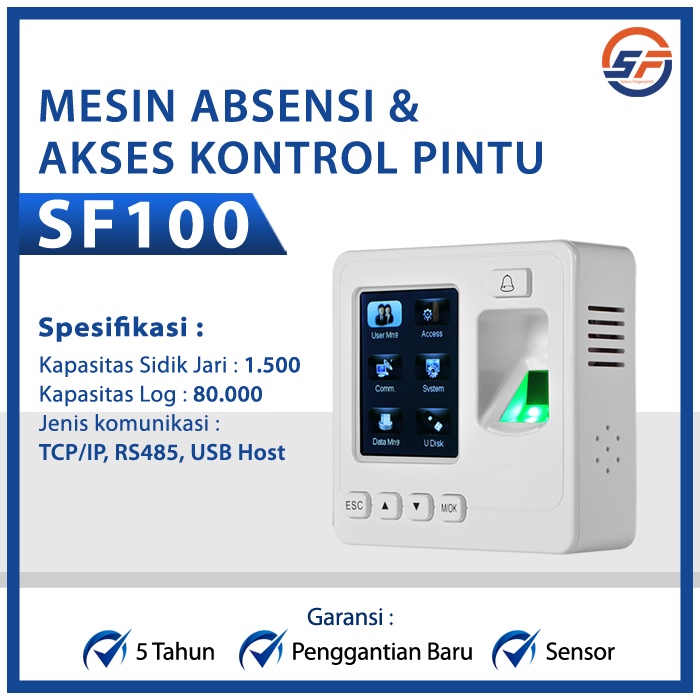 Mesin Absen dan Akses Kontrol SF100 Original Mesin Absensi