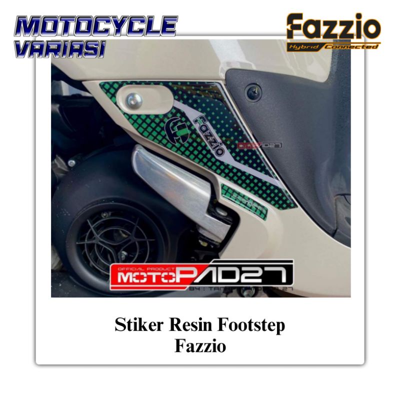 Motopad27 Stiker Fazzio Stiker Footstep Fazzio Bahan Resin Timbul premium