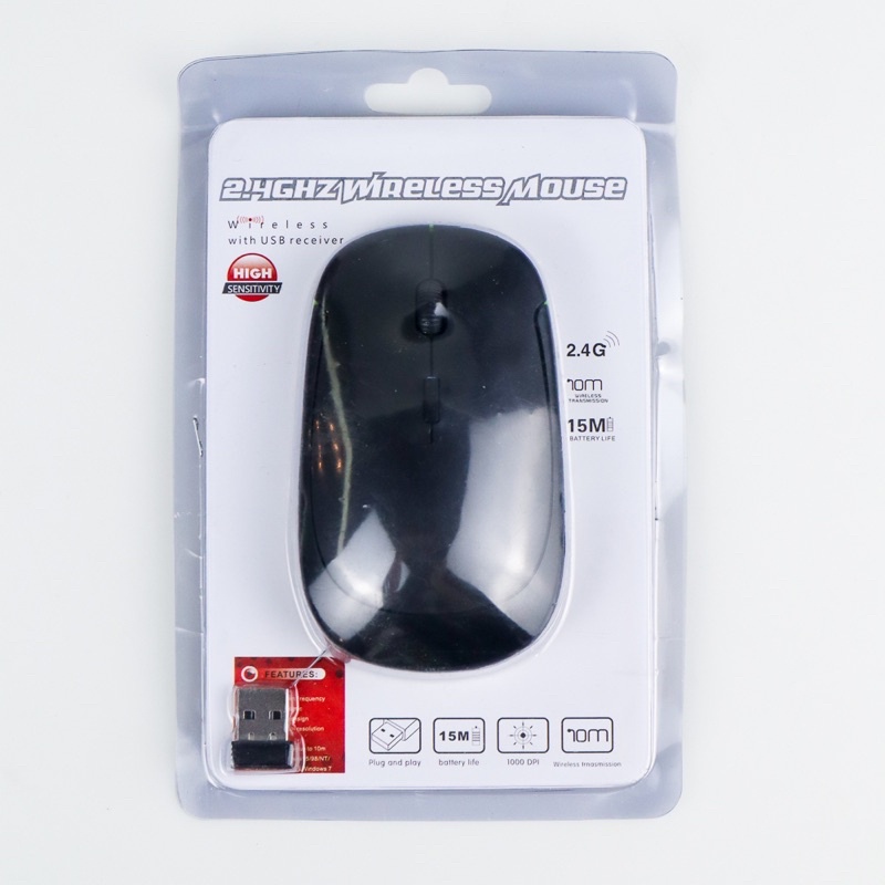 Taffware Wireless Optical Mouse 2.4G - Y810 - Black