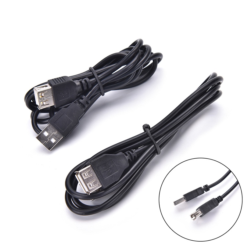 {LUCKID}1m/1.5m USB 2.0 EXTENSION Cable Lead A Male Plug to A Female Socket Short