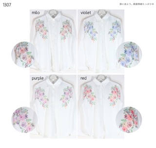 Laura Baju Kemeja  Putih  Printing Wanita  Shopee  Indonesia