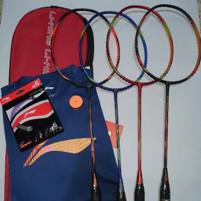 Raket Badminton Lining Chen Long CL 100 200 300 500 Plus Free Cover, Kaos dan Senar