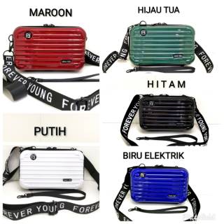 Tas selempang koper mini sepeda lipat Hard Case Forever Young Forever Love SALUR LURUS Shopee 