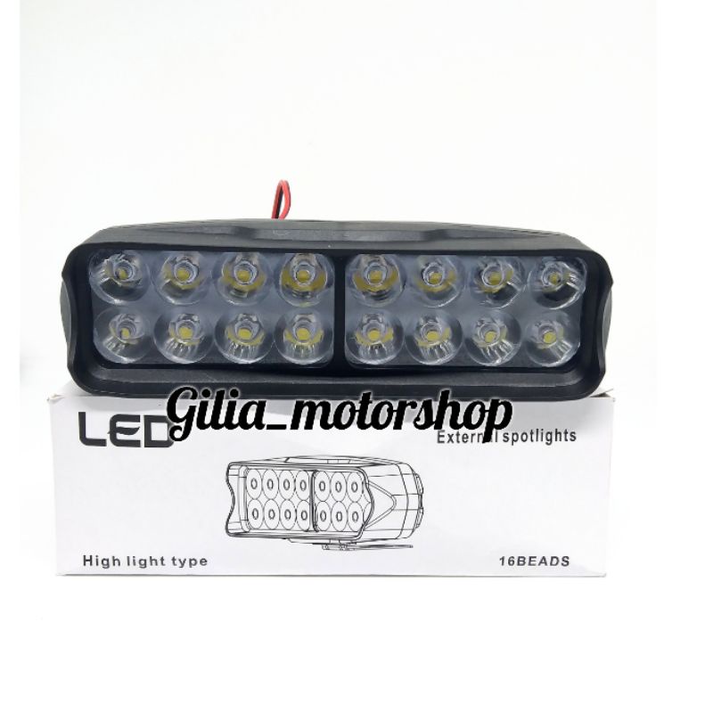 Lampu Tembak Sorot 16 Mata LED Kotak Lampu utama LED 16 mata Buat Motor Mobil/lampu tembak sorot 20 watt