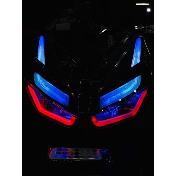 LAMPU LED ALIS RGB RUNNING DEVIL EYES FULL SET+REFLEKTOR VARIO 160 ALL NEW PLUG N PLAY