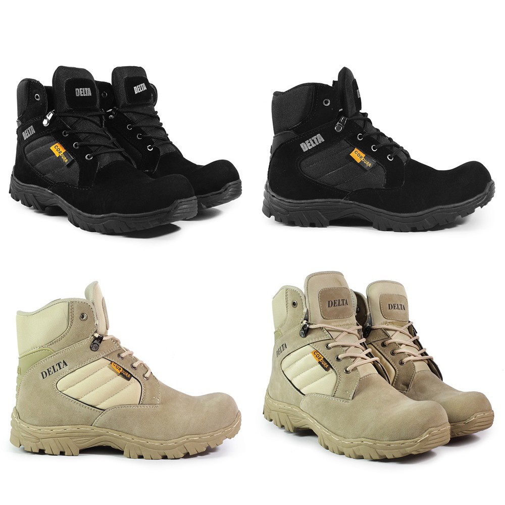 (COD) Sepatu Pria DLT USA Pendek 6inci Boots Safety Sleting Hiking Kerja Outdoor Tracking Biker Laki