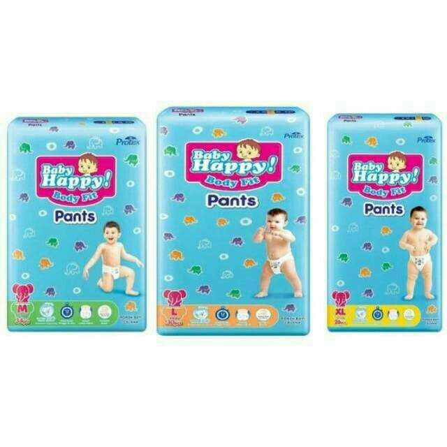 Baby Happy Body Fit Pants S38/M32 / L28 / XL26 / XXL24 Popok Bayi Tipe Celana