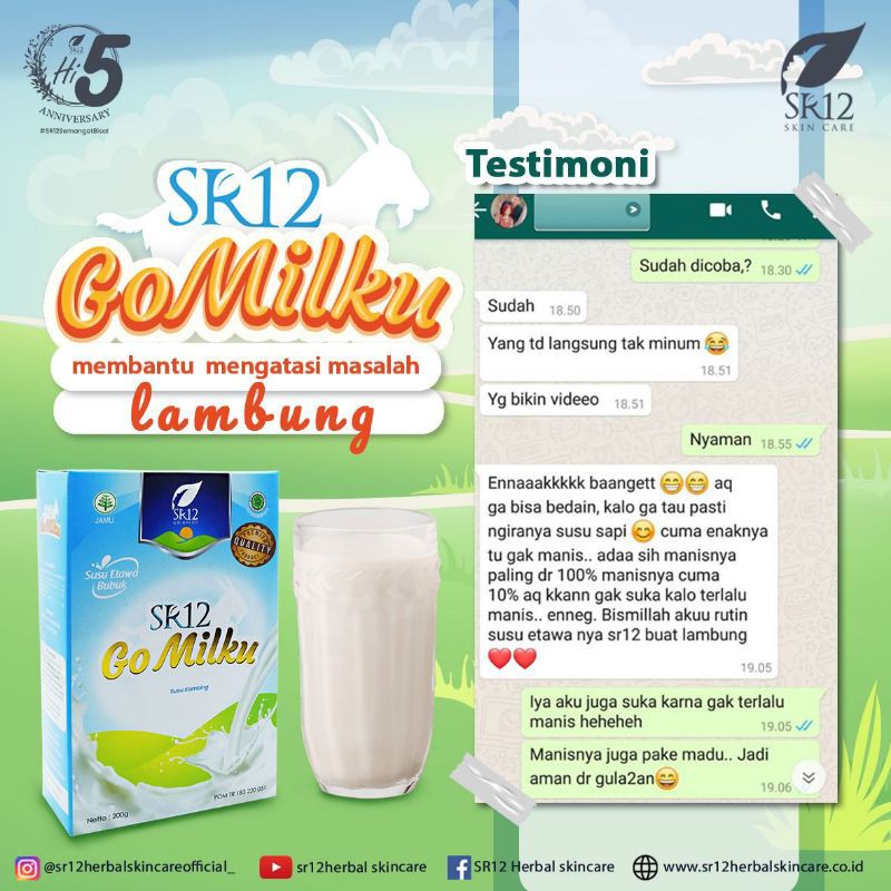 

Susu Kambing Etawa SR12 GOMILKU 200 gram