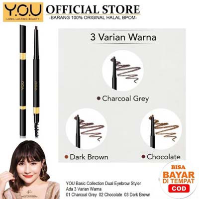 YOU Basic Collection Dual Eyebrow Styler [ Precise Brow Definer/Natural]