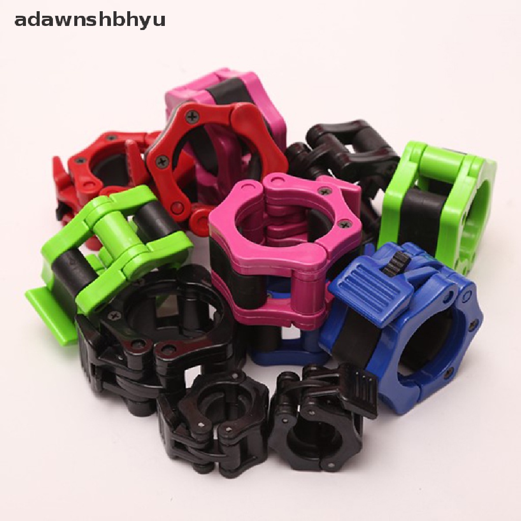 Adawnshbhyu 1pasang 2 &quot;Spinlock Collars Barbel Collar Lock Dumbell Clips Clamp Angkat Berat