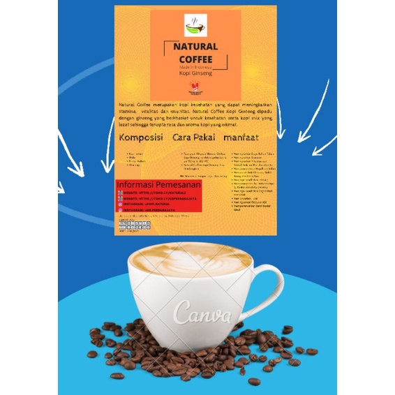 

Natural Coffee Kopi Ginseng Premium 150 gram