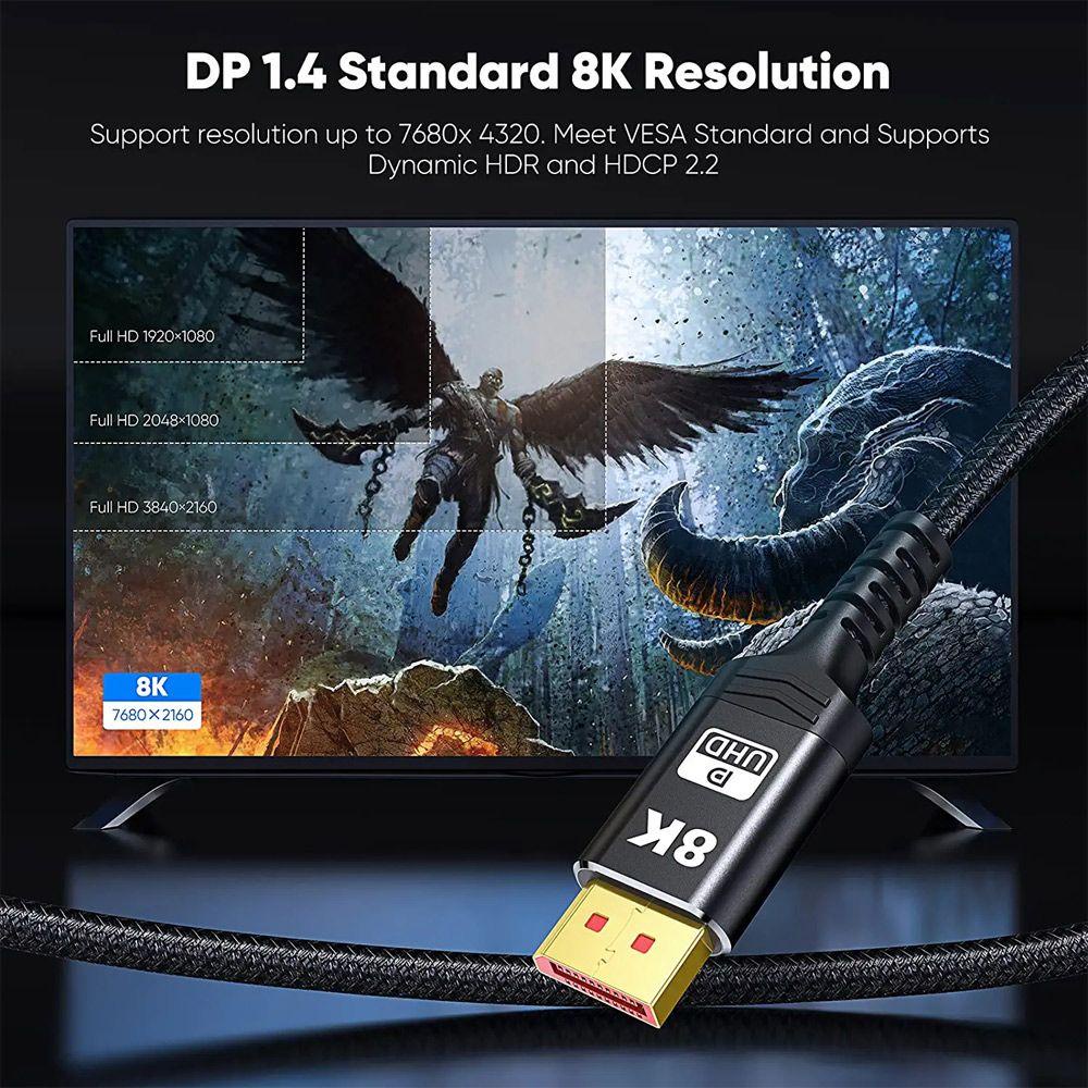 Kabel Ekstensi HDMI Atas HDR Gaming Monitor 4K @ 120Hz Graphics Card Cord