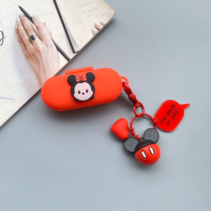 Case Bahan Silikon Motif Kartun Mickey Minnie Mouse Untuk Huawei Freebuds SE