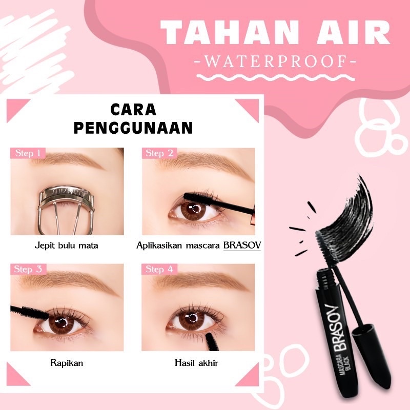 BRASOV MASCARA BLACK WATERPROOF