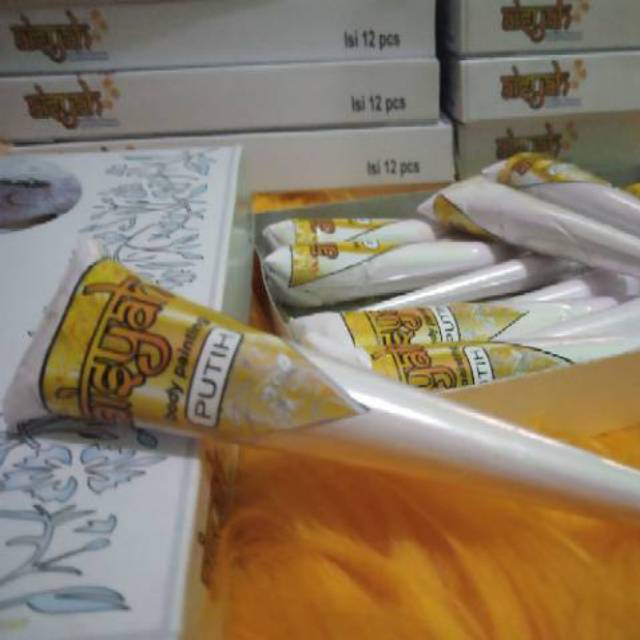 

Aisyah Ollshop(15 g)HENNA WHITE PUTIH BODY PAINTING WATERPROOF ECER