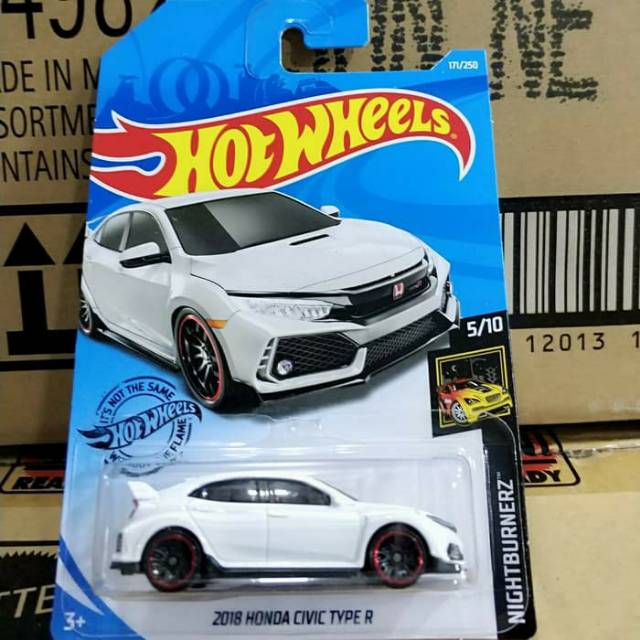 HOTWHEELS-2018 HONDA CIVIC TYPE R-PUTIH