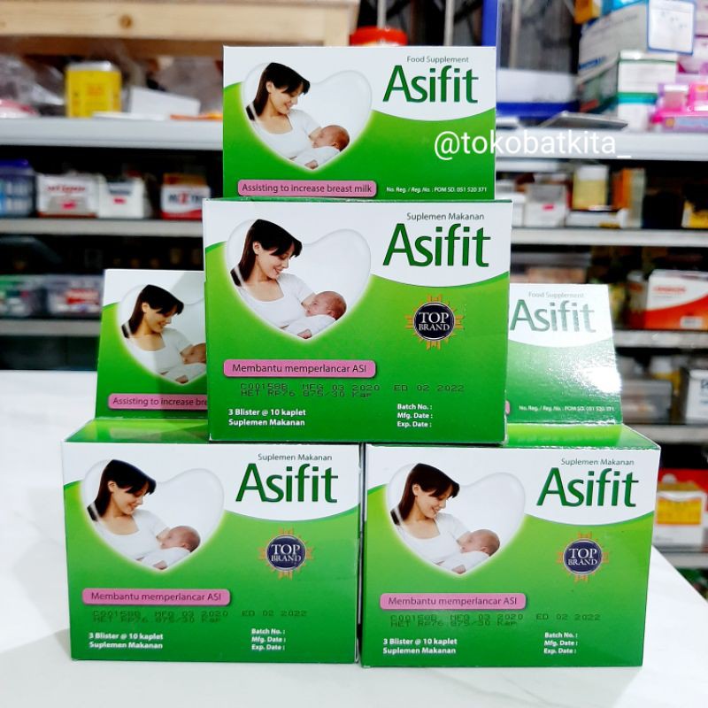 [1KOTAK= 30 KAPSUL] ASIFIT / PELANCAR ASI / DAUN KATUK / Vitamin B1, B2, B6 & B12 / 100% HERBAL