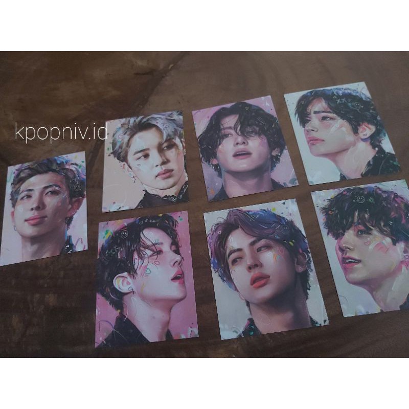 

[READY STOCK ] BTS Postcard HD painting Oil Painting Card Set