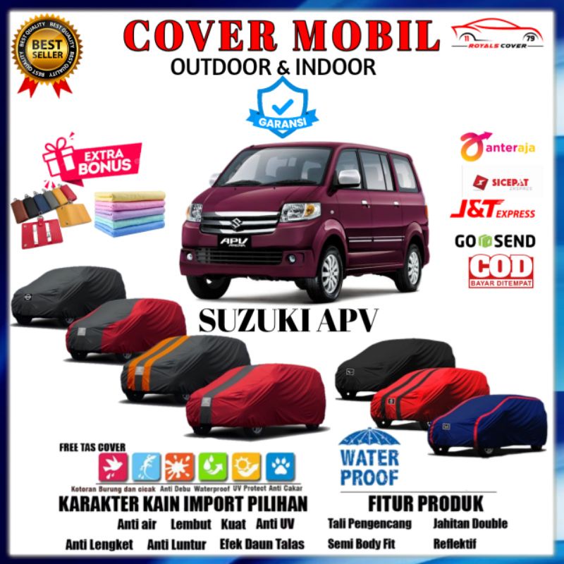 Body Car Cover Mobil Suzuki APV Arena / Sarung Mobil APV Luxury / Selimut Tutup Penutup Pelindung Jas Kerudung Mantol Mantel Mobil Suzuki APV Outdoor Waterproof Anti Air