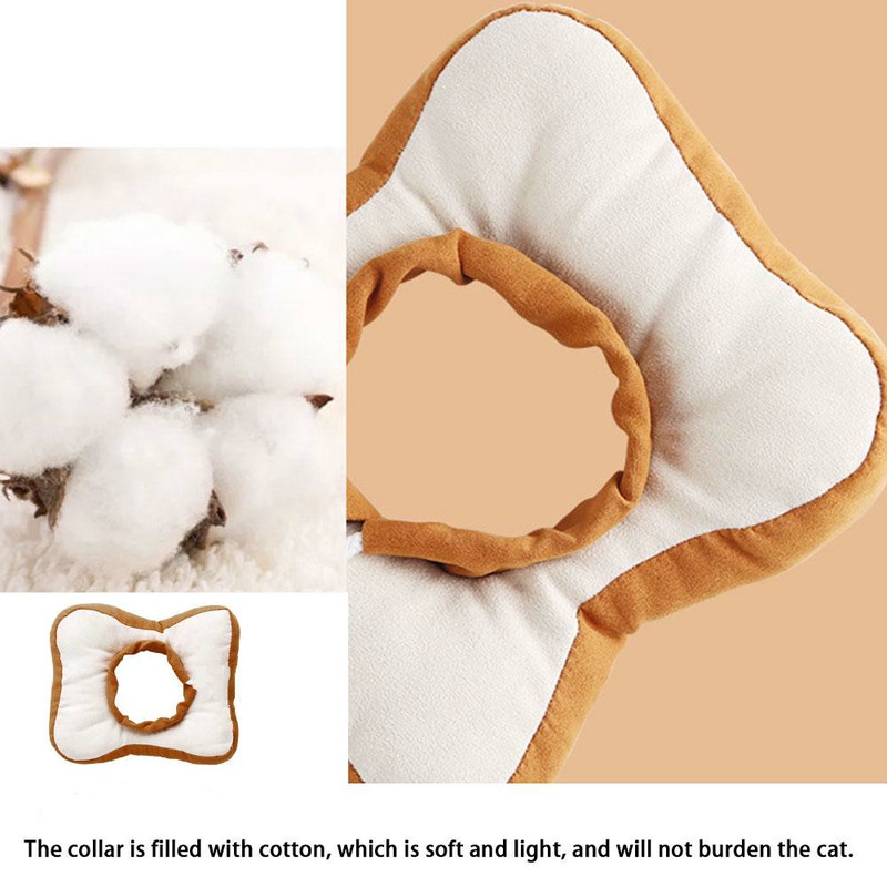 ★〓YUFeiPet〓★ Cat Collar Dog Collar Toast Bread Neck Anti-bite and Anti-lick Cotton Cloth Headgear