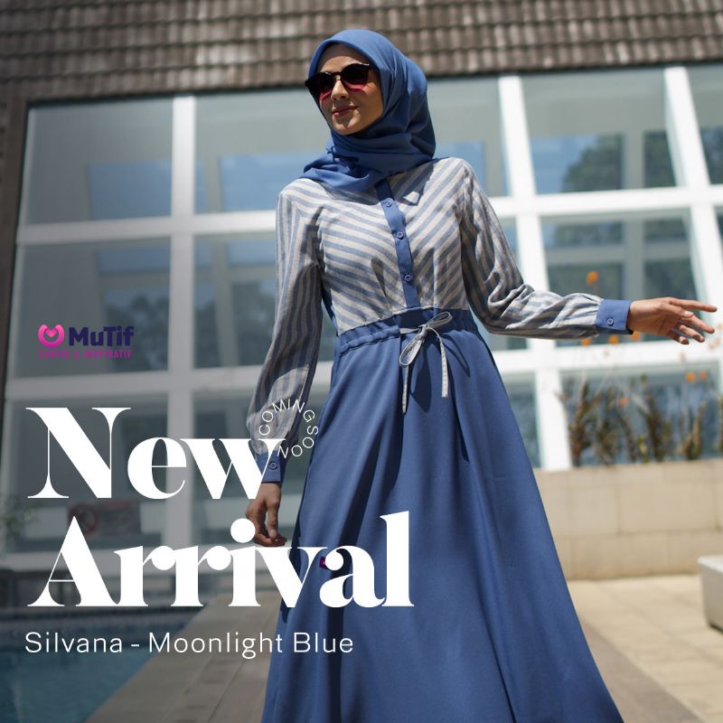 gamis MUTIF SILVANA blue