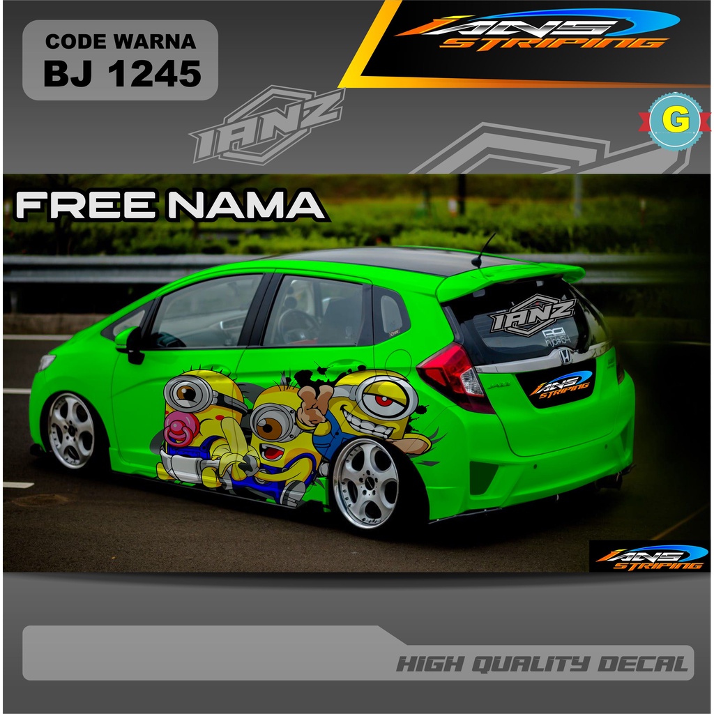 DECAL STIKER MOBIL HONDA JAZZ / VARIASI STIKER AGYA AYLA MOBIL BRIO / STIKER DECAL TERMURAH