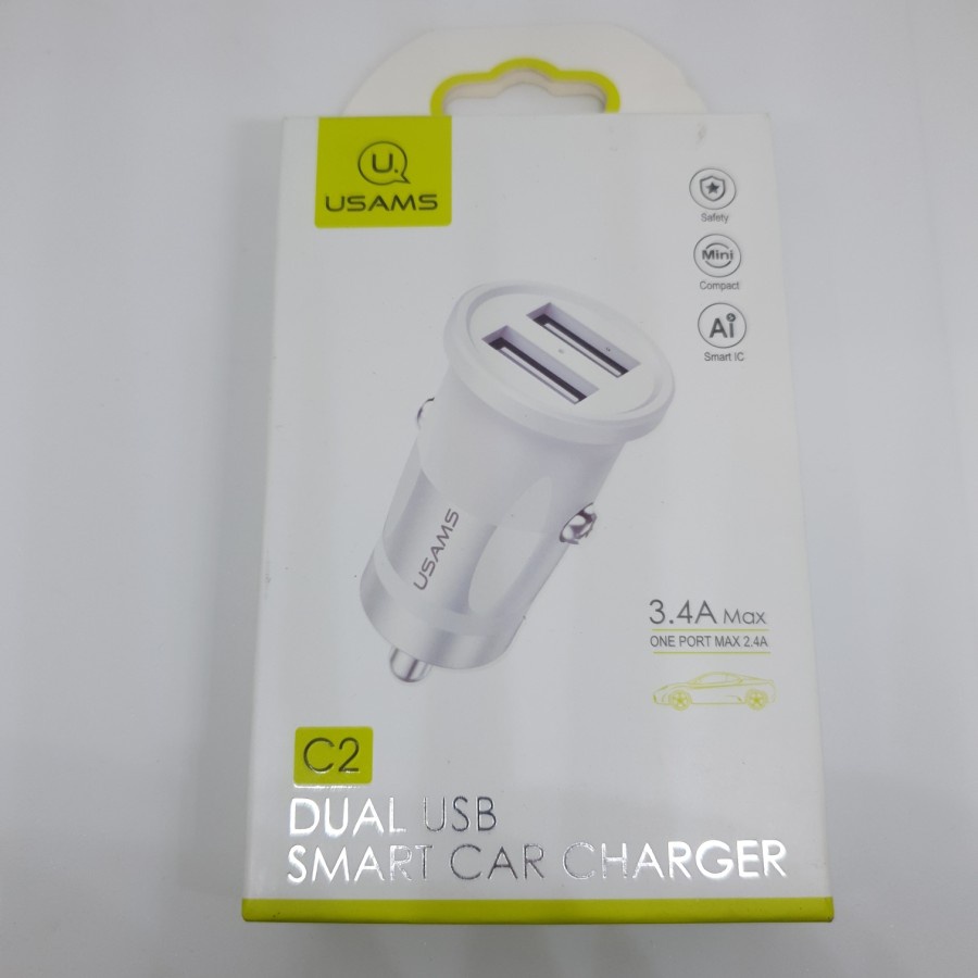 Charger Mobil Usams 2 Port 3.4A