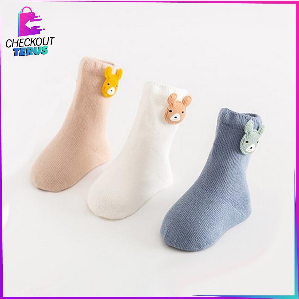 CT P88 Kaos Kaki Anak Bayi Cotton 3IN1 Baby Socks Kaos Kaki Bayi Laki Laki Perempuan Bahan Katun Kaos Kaki Bayi Lembut