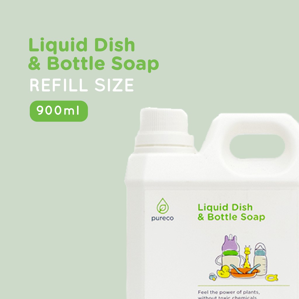 Pureco Liquid Dish &amp; Bottle Soap 900ml Sabun Cuci Piring Botol 900ml