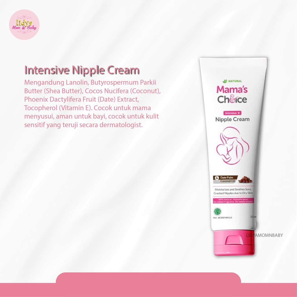 Mama's Choice Intensive Nipple Cream Original Krim Pelembab Puting Lecet By Lidya Mom And Baby