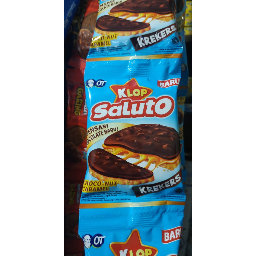 

KLOP SALUTO rasa NEW GULA AREN dan CHOCO-NUT CARAMEL Wafer Biscuit Anak 1 renteng isi 10 pcs @21gram