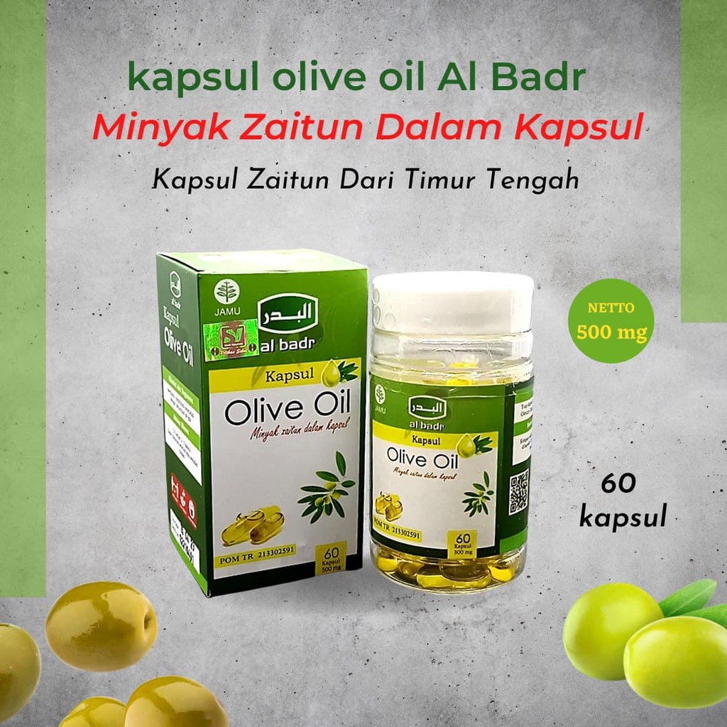 Minyak Zaitun Kapsul Extra Virgin Oil Murni Al Badr Olive Oil 60 Kapsul Paket Combo Minyak Zaitun Or