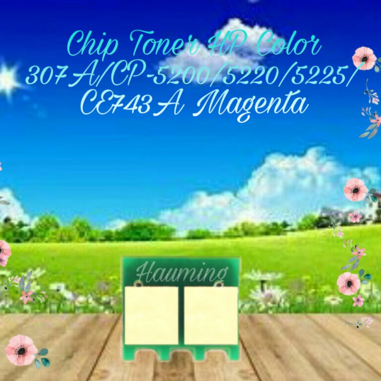 Chip Toner HP 307A CP5200 CP5220 CP5225 CP5225DN CP5225N CP-5200 5220 5225 CE743A Magenta