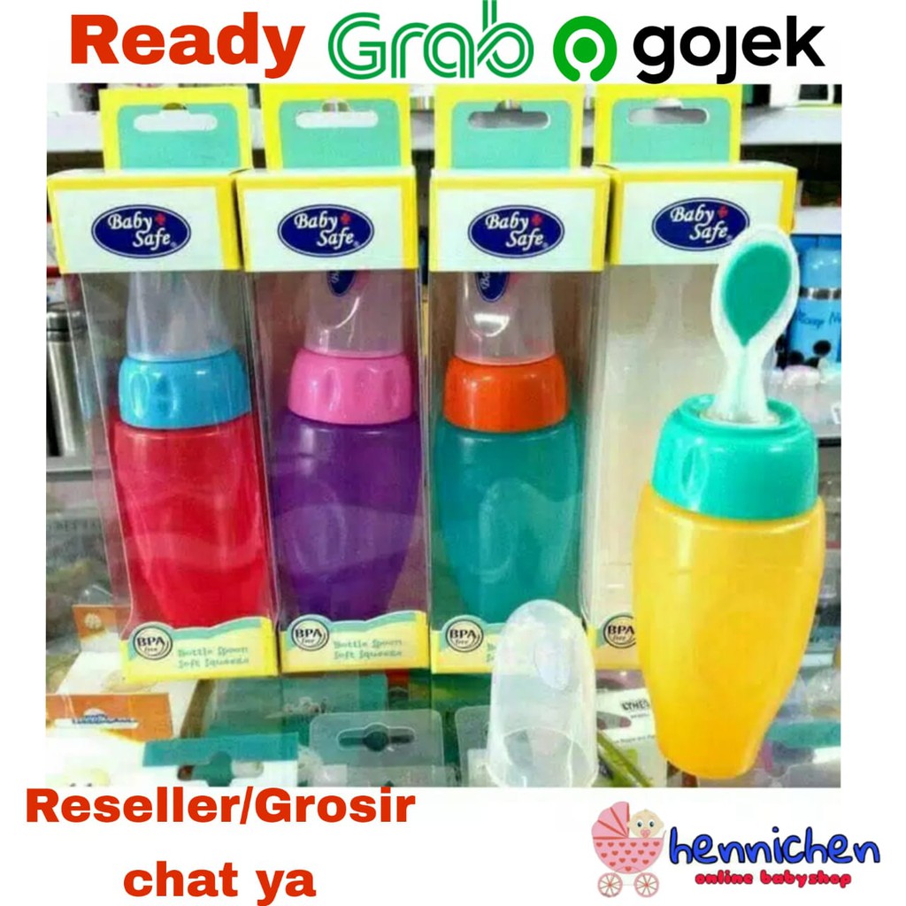 Botol Sendok Makan Bayi Baby Safe JP029 Bottle Spoon Soft Squeeze