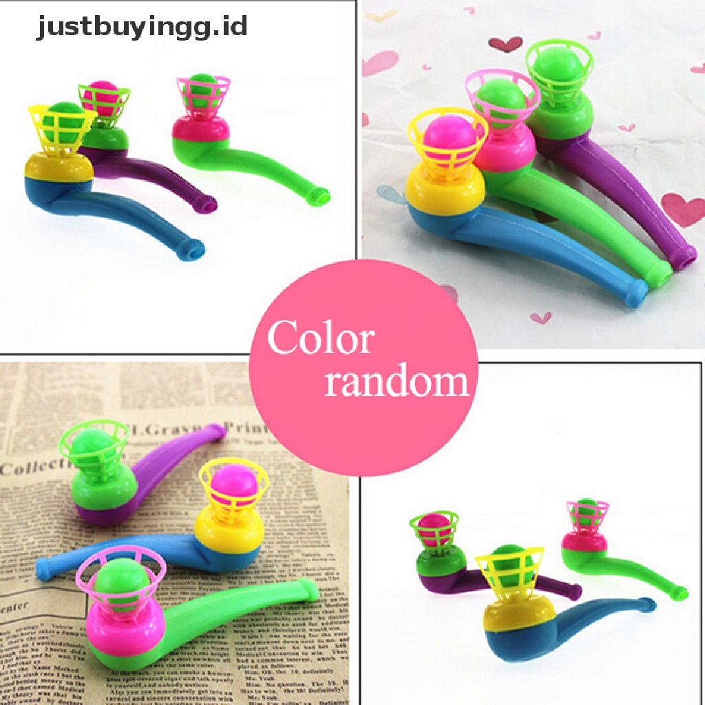 (Justbuyingg.Id) 3pcs / Set Mainan Bola Melayang + Pipa Tiup Untuk Anak / Hadiah / Pesta